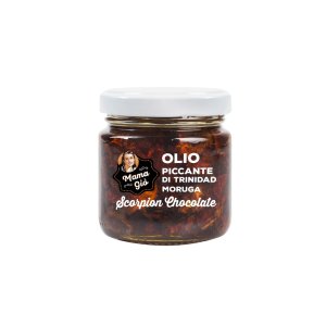 Olio con peperoncini Trinidad Moruga Scorpion Chocolate
