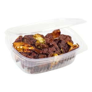 Peperoncino essiccato in vaschetta (Trinidad Moruga Scorpion Chocolate)
